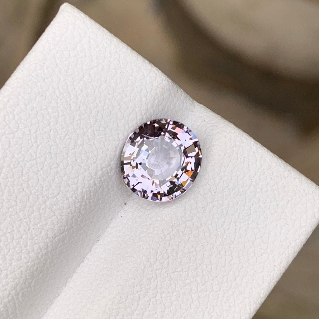 Light Pink Spinel Gemstone 2.10 Ct: Round Cut Burma Origin