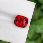 Venetian Red Garnet Gemstone: Faceted Cushion Cut, 5.20 CTS, Madagascar