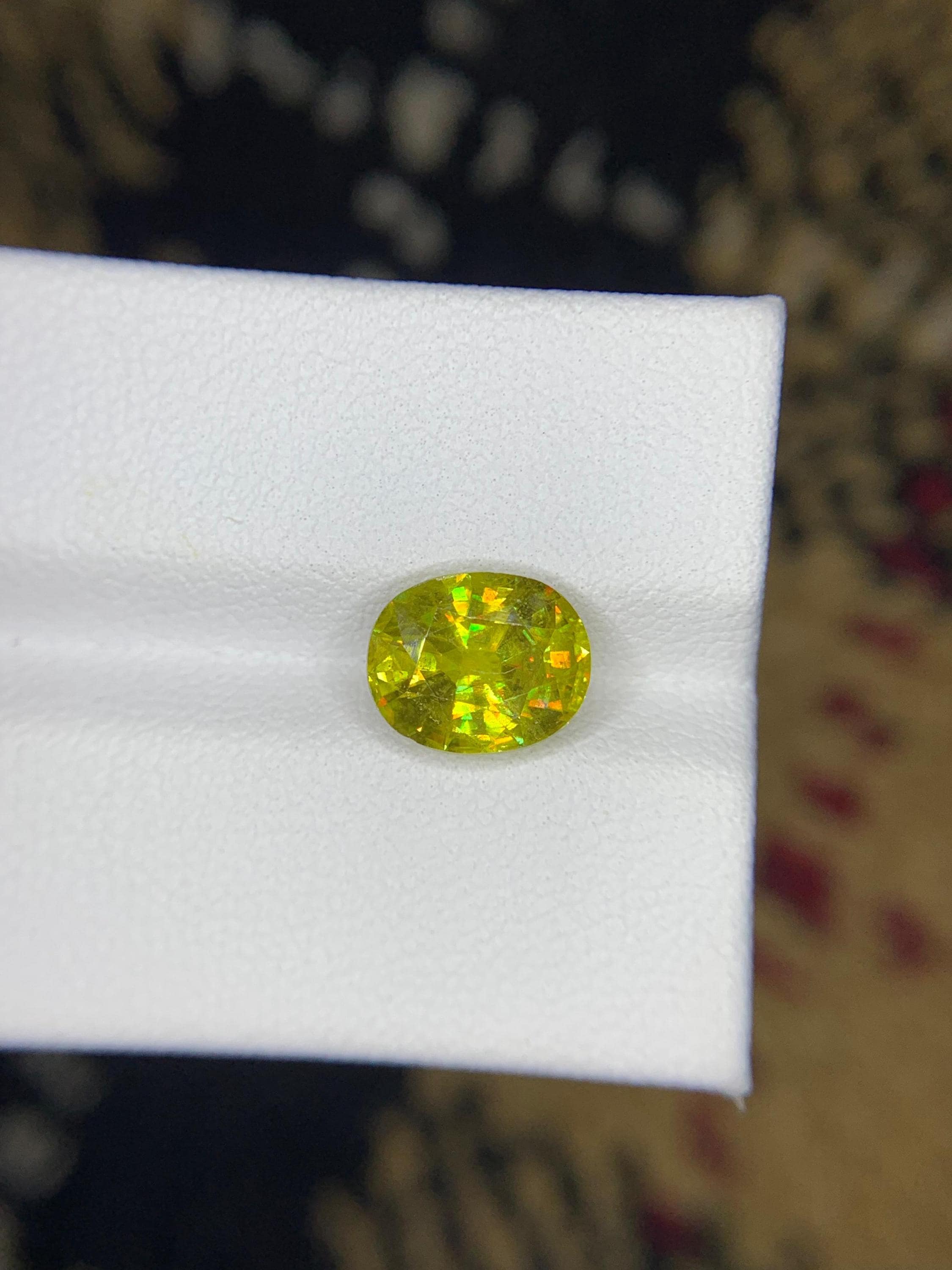 Natural Fire Sphene Gemstone: 2.75 Carat Sparkling Gem