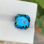 8.50 CT London Blue Topaz: Faceted Cushion Cut Gemstone - Splendor Gems