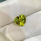 Faceted Heart Sphene Gemstone: 5.15 CTS, VVS Clarity, Madagascar - Splendor Gems