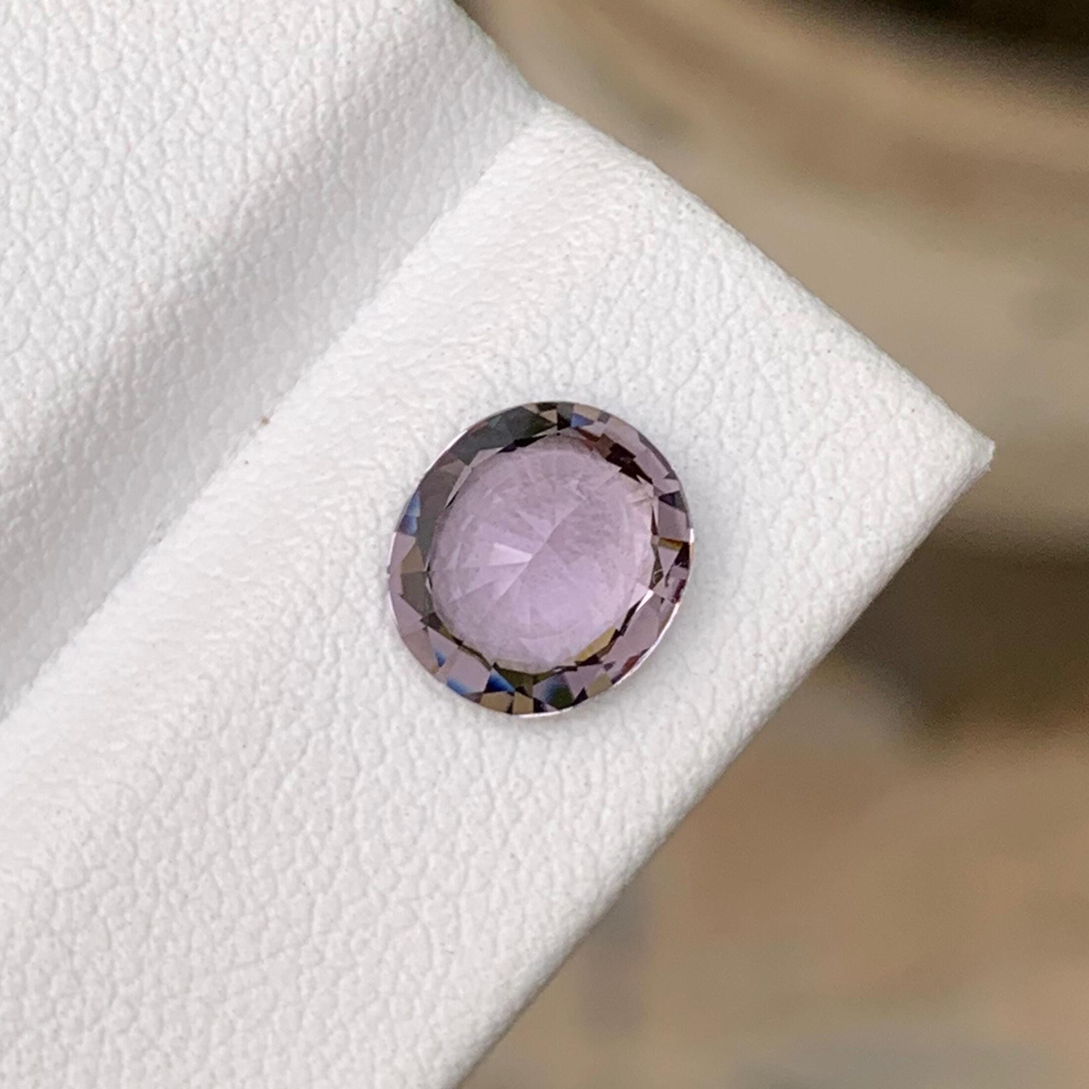 Light Pink Spinel Gemstone: 2.15 CT Oval Cut, Burmese Origin Secondary image