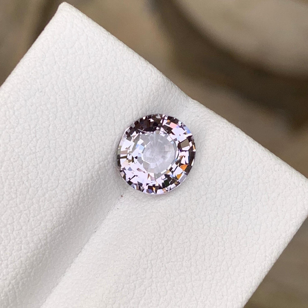 Light Pink Spinel Gemstone 2.10 Ct: Round Cut Burma Origin