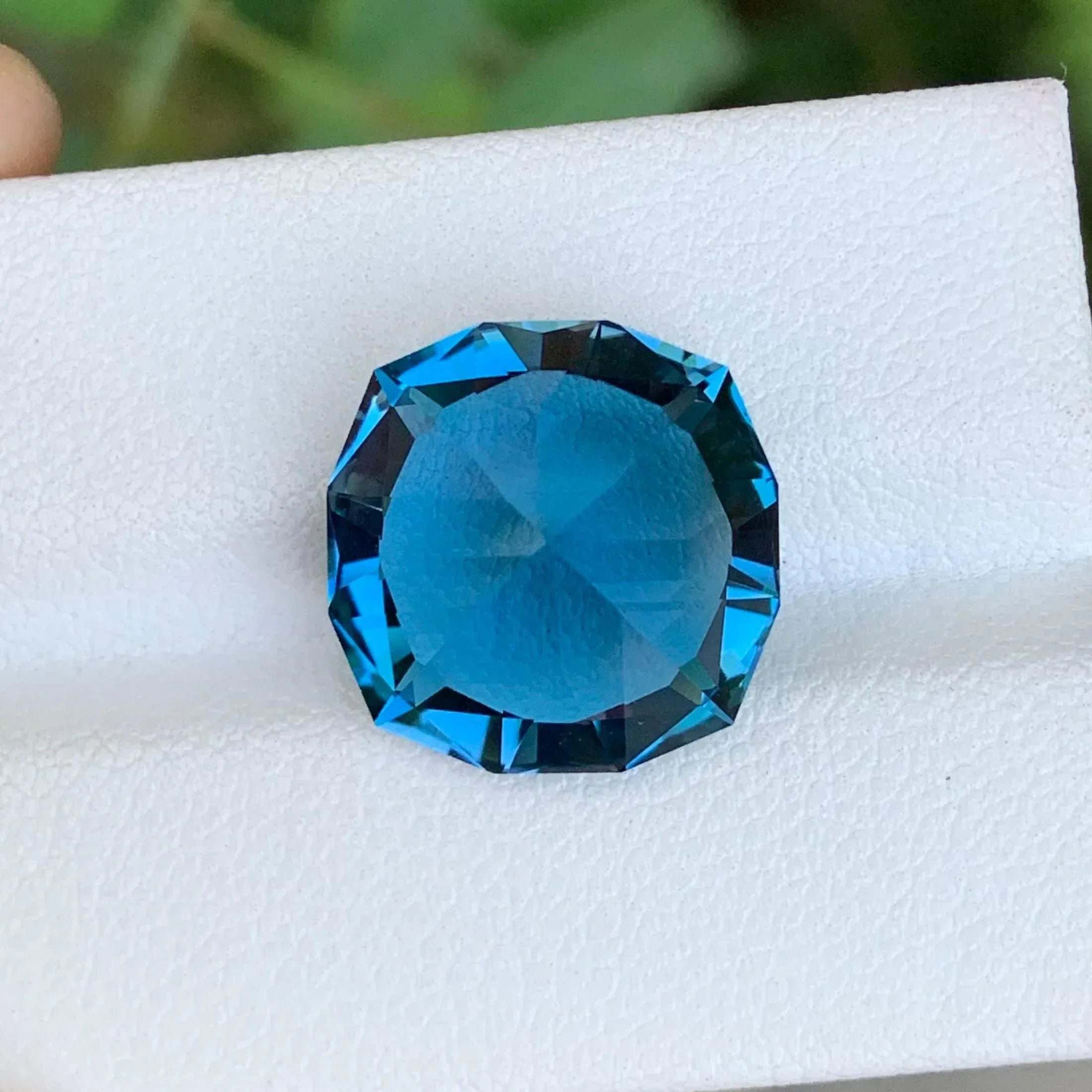 14.10 CT London Blue Topaz: Faceted Cushion Cut, Brazil - Splendor Gems