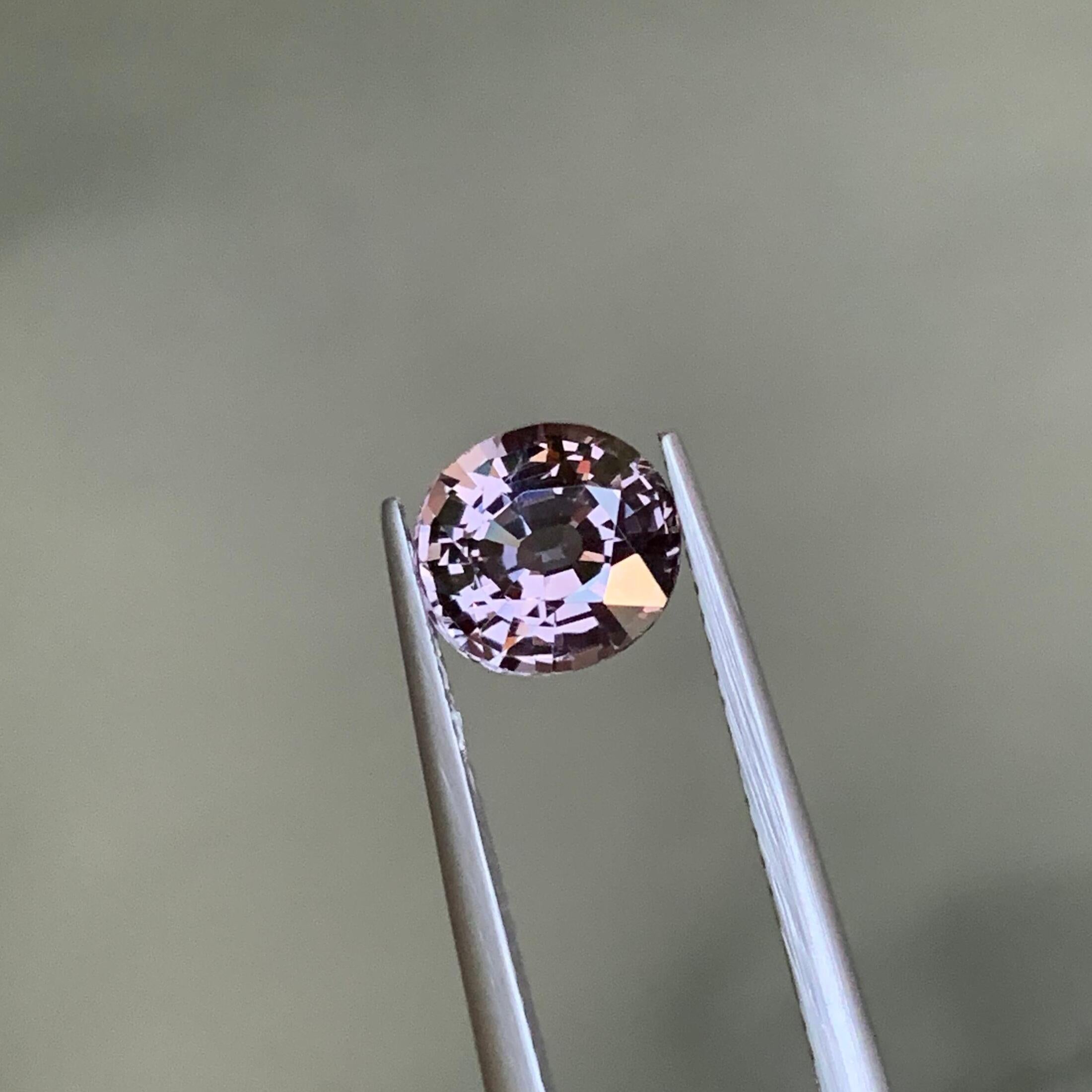 Gray Spinel Gemstone: Faceted Oval Cut Burma Spinel, 2.30 CT (7x7x5mm)