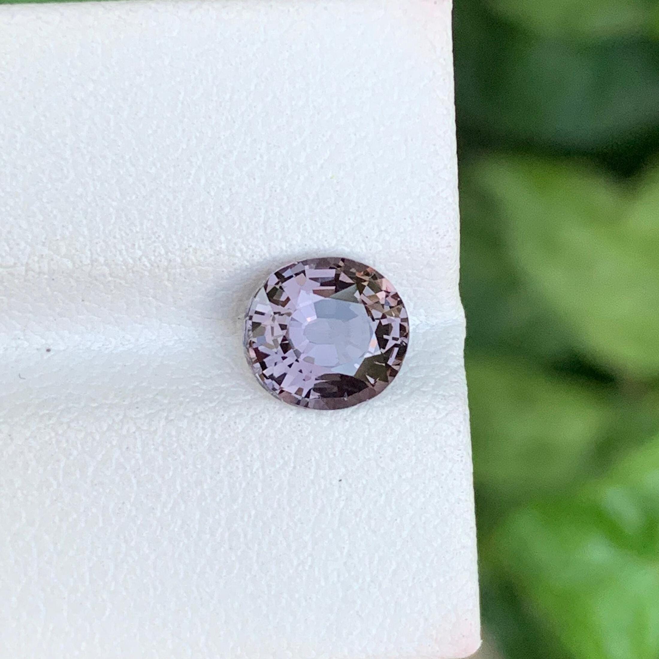 Gray Spinel Gemstone: Faceted Oval Cut Burma Spinel, 2.30 CT (7x7x5mm)