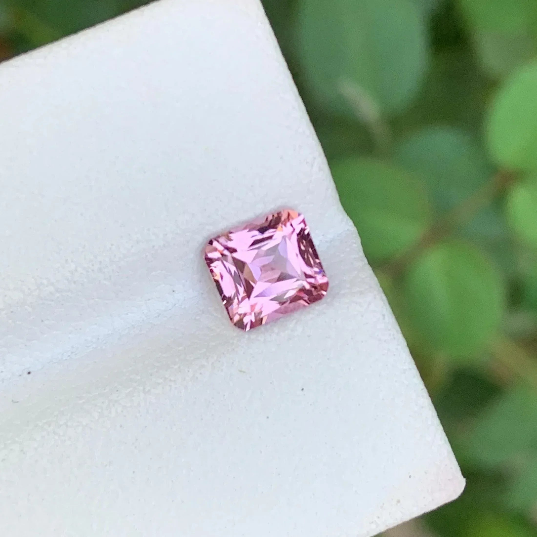 Certified Burma Pink Spinel Gemstone: Faceted Square Cut, 1 Carat - Splendor Gems
