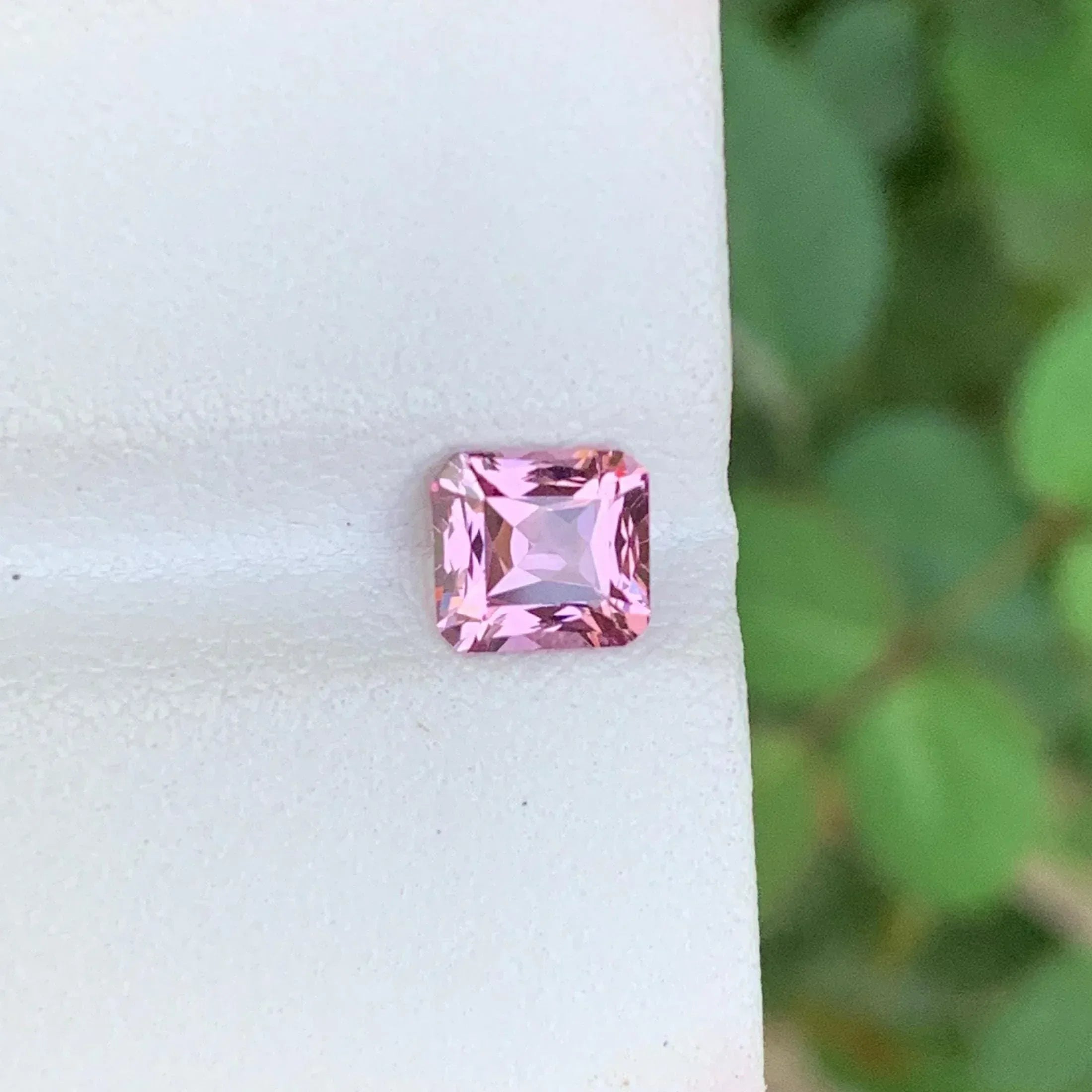 Certified Burma Pink Spinel Gemstone: Faceted Square Cut, 1 Carat - Splendor Gems