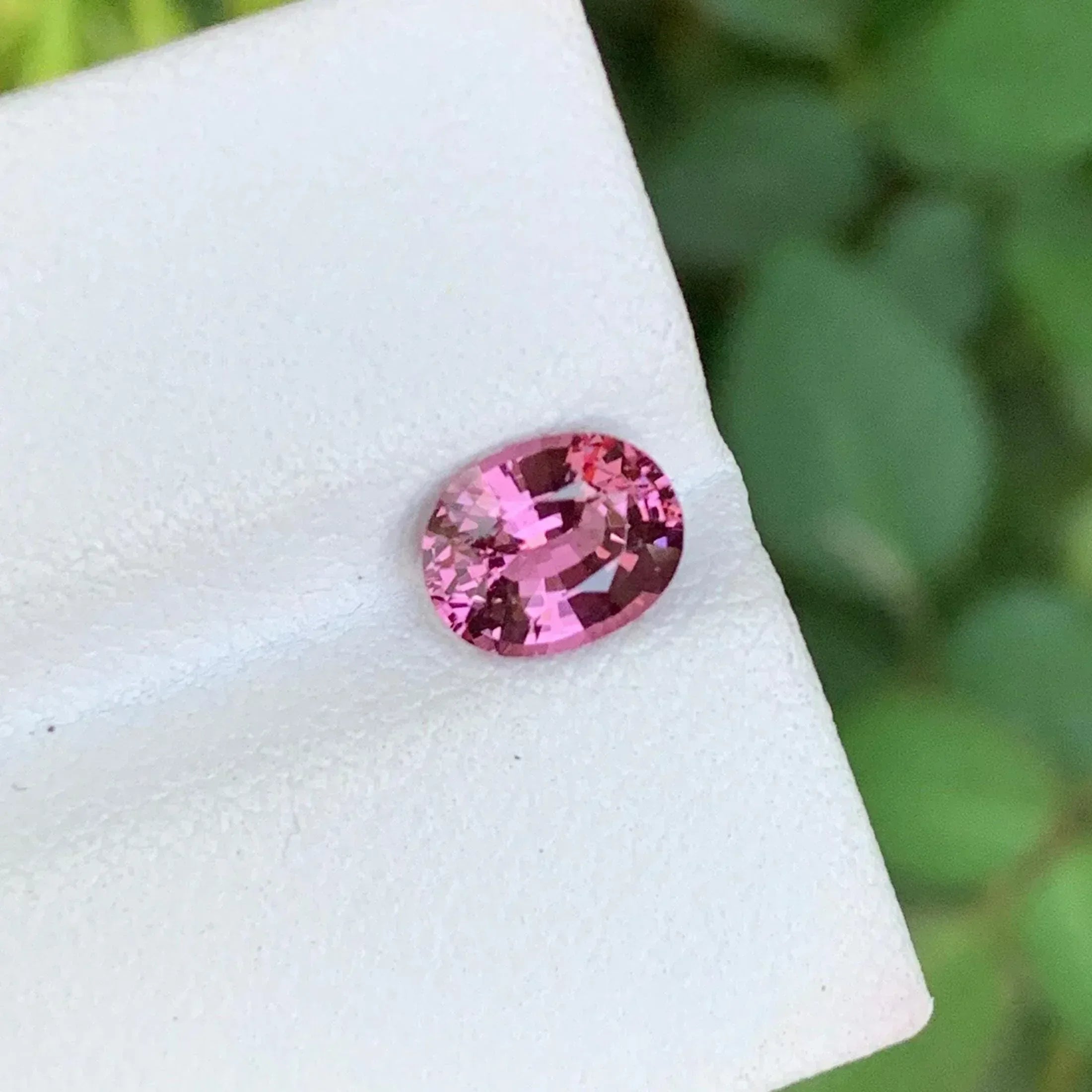 Blush Pink Spinel Stone: 1.30 CTS Faceted Oval Burma Gem Secondary image