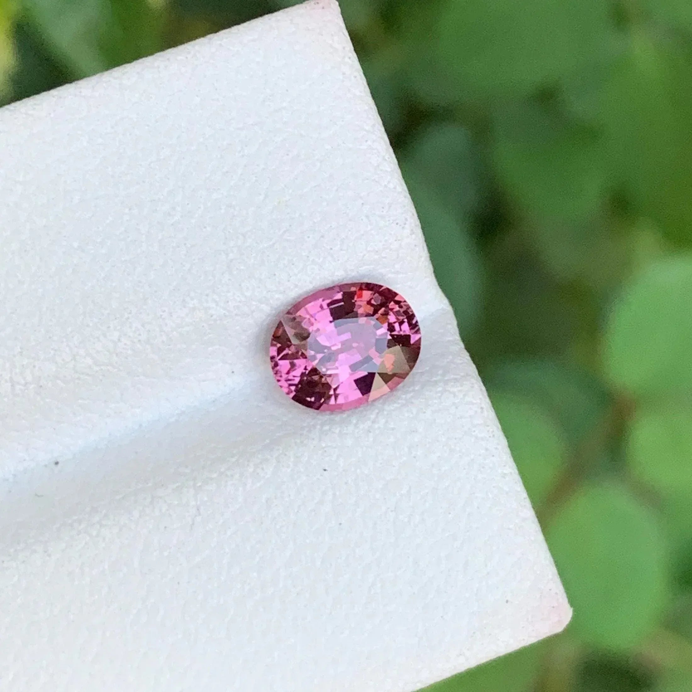 Blush Pink Spinel Stone: 1.30 CTS Faceted Oval Burma Gem - Splendor Gems