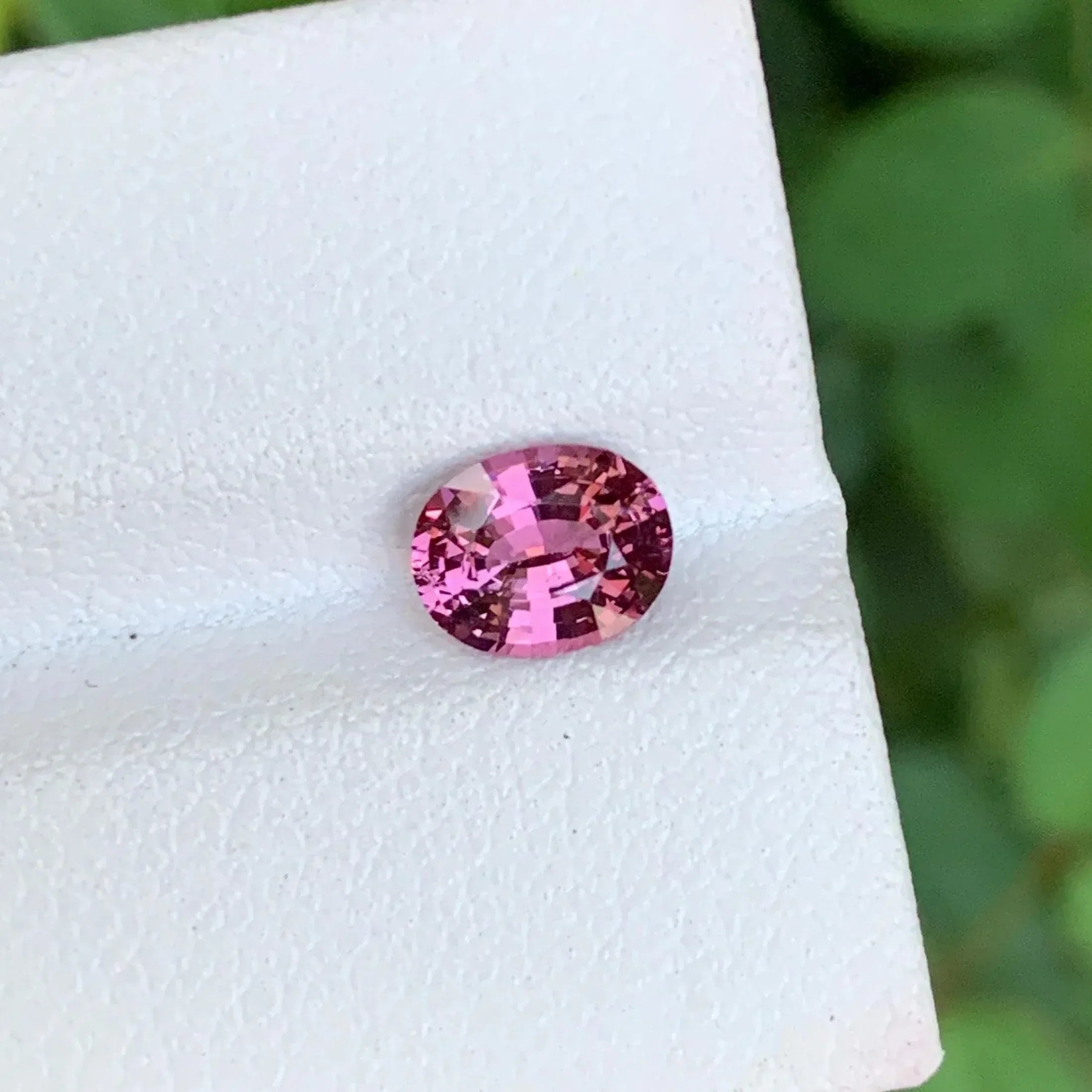 Blush Pink Spinel Stone: 1.30 CTS Faceted Oval Burma Gem - Splendor Gems