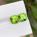4.50 Carat Faceted Peridot Pair: Pakistan Green Gemstone - Splendor Gems