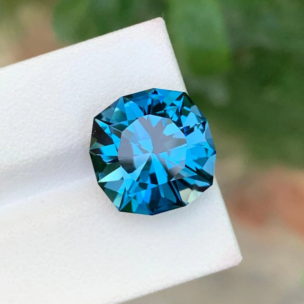 14.10 CT London Blue Topaz: Faceted Cushion Cut, Brazil - Splendor Gems