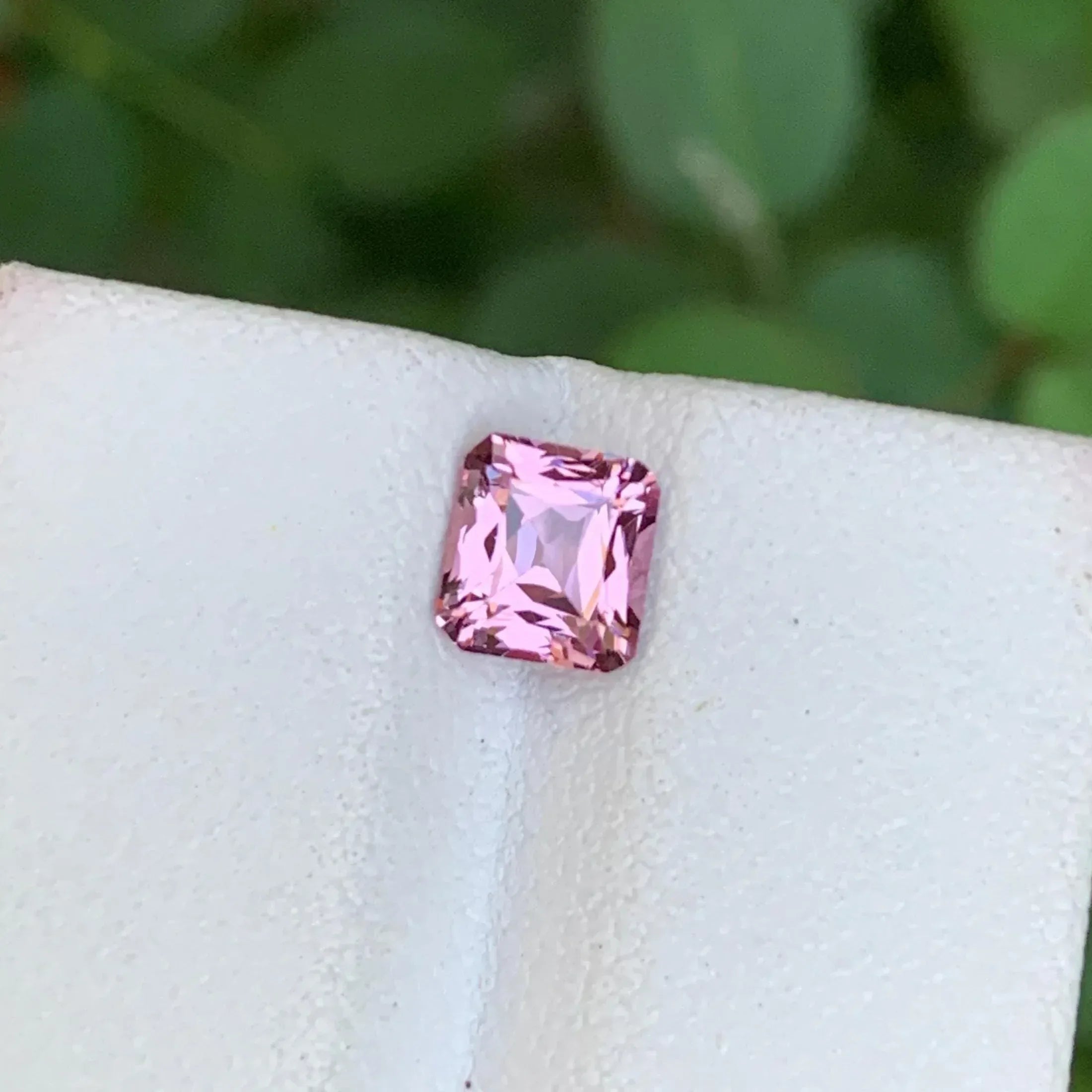 Certified Burma Pink Spinel Gemstone: Faceted Square Cut, 1 Carat - Splendor Gems