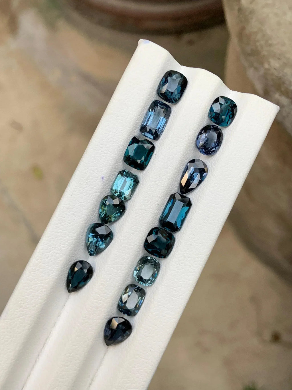 Bluish Green Spinel Lot: Natural Mix Cut Gemstones, Sri Lanka, 17.10 CTS - Splendor Gems