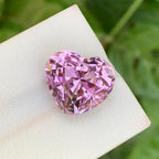 Natural Pink Kunzite Stone: 13.30 Carat Heart Cut Gemstone