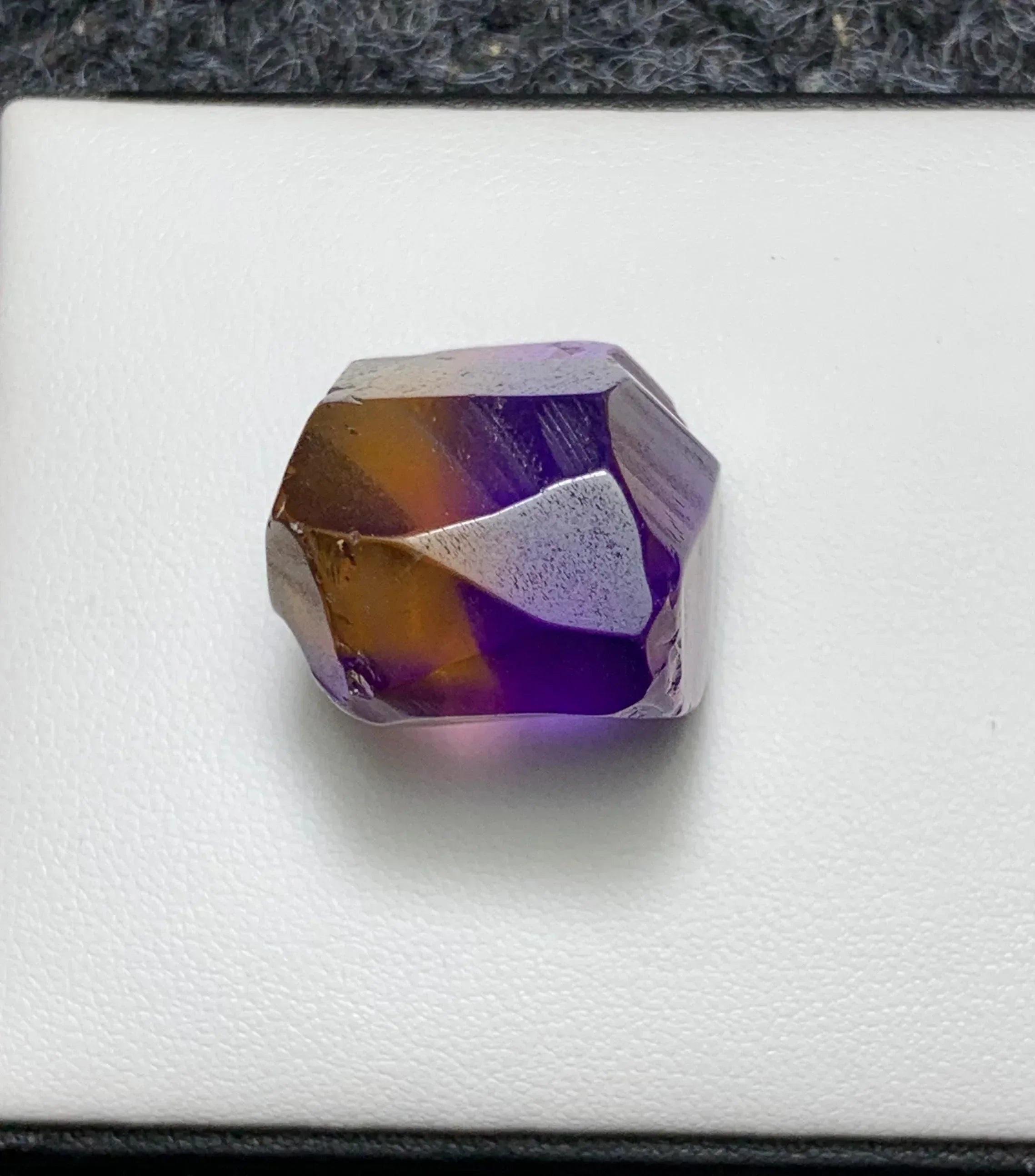 Faceted Rough Ametrine Gemstone: Bolivia Origin, 68 Carats - Splendor Gems