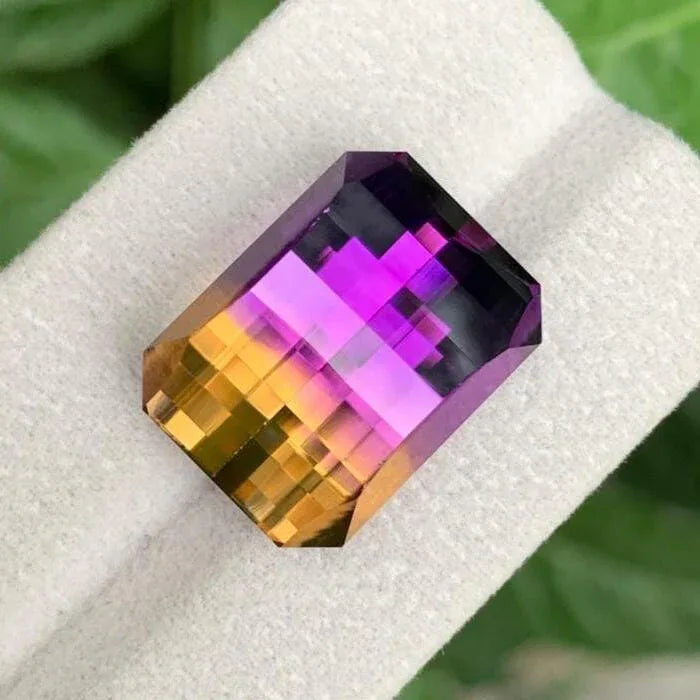 22.80 Carat Pixel Cut Ametrine Stone: AAA Quality Bolivia Gemstone | - Splendor Gems