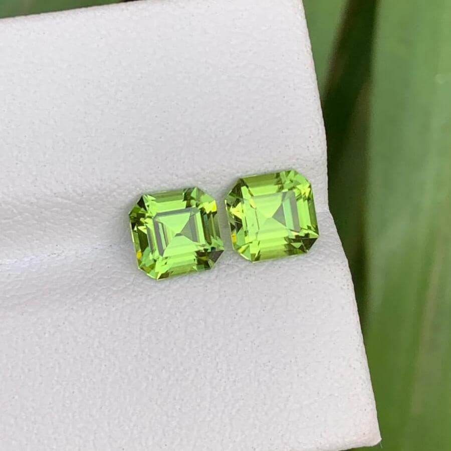 Natural Peridot Gemstone | Faceted Square Cut | 2.60 CTS | 6.2 x 5.7 x 4.2 MM
