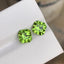 Flower Cut Peridot Gemstone Pair | Green Jewelry Stones