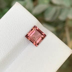 Ruddy Pink Tourmaline Gemstone | 1.20 CTS | Square Cut Tourmaline