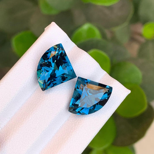13.95 CTS, London Blue Topaz Pair