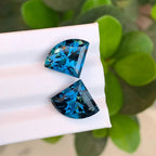 13.95 CTS, London Blue Topaz Pair - Splendor Gems