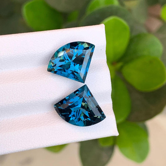 13.95 CTS, London Blue Topaz Pair