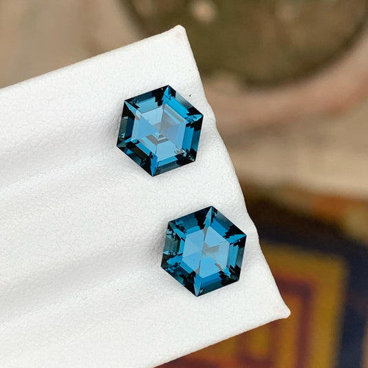 Hexagonal Cut London Blue Topaz