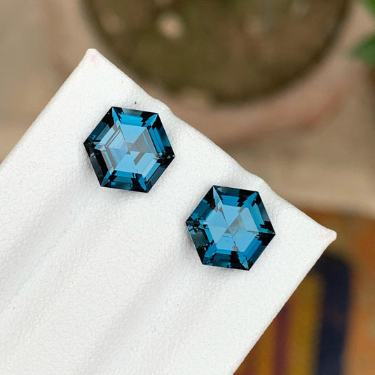 Hexagonal Cut London Blue Topaz