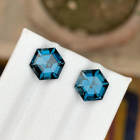 Hexagonal Cut London Blue Topaz