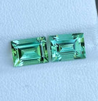 Natural Tourmaline Pair Stone, Rectangular Shape