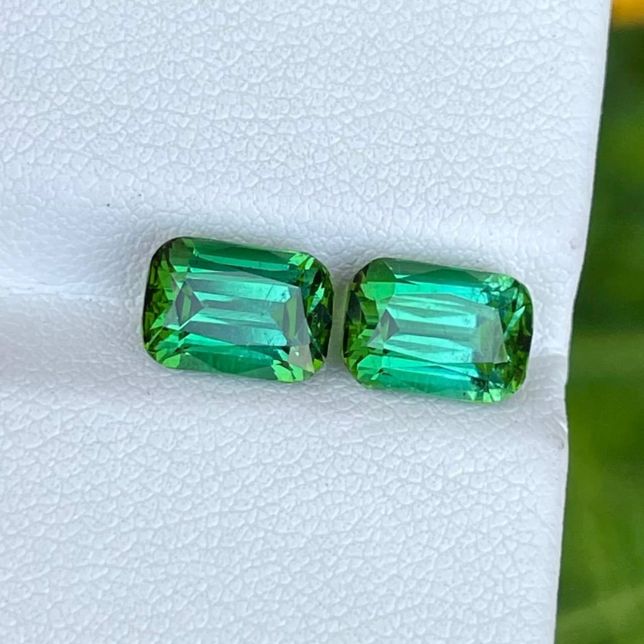 Lovely Green Natural Tourmaline Pair