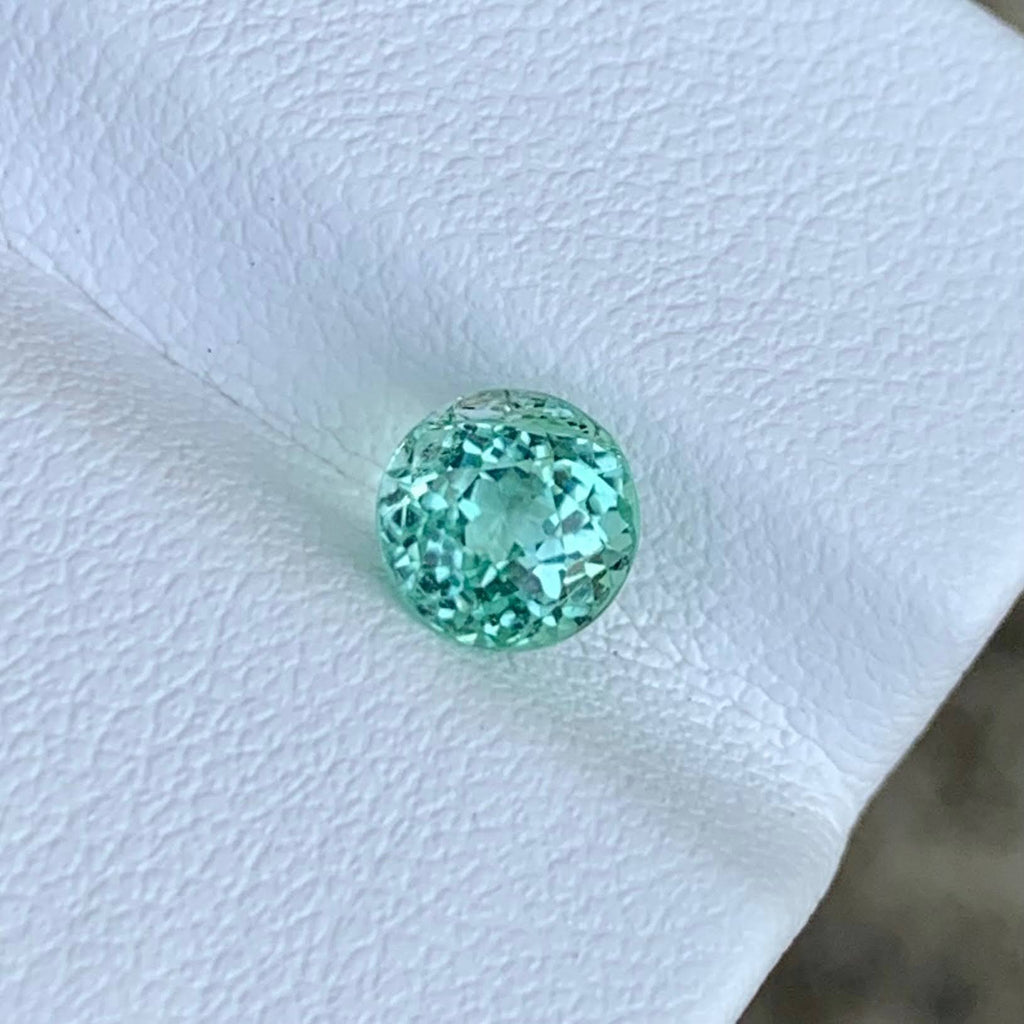 Natural Paraiba Tourmaline 1.17 Ct Round Modified Brilliant Loose Gemstone | VS Mozambique Tourmaline | Untreated Fine Jewelry Gem