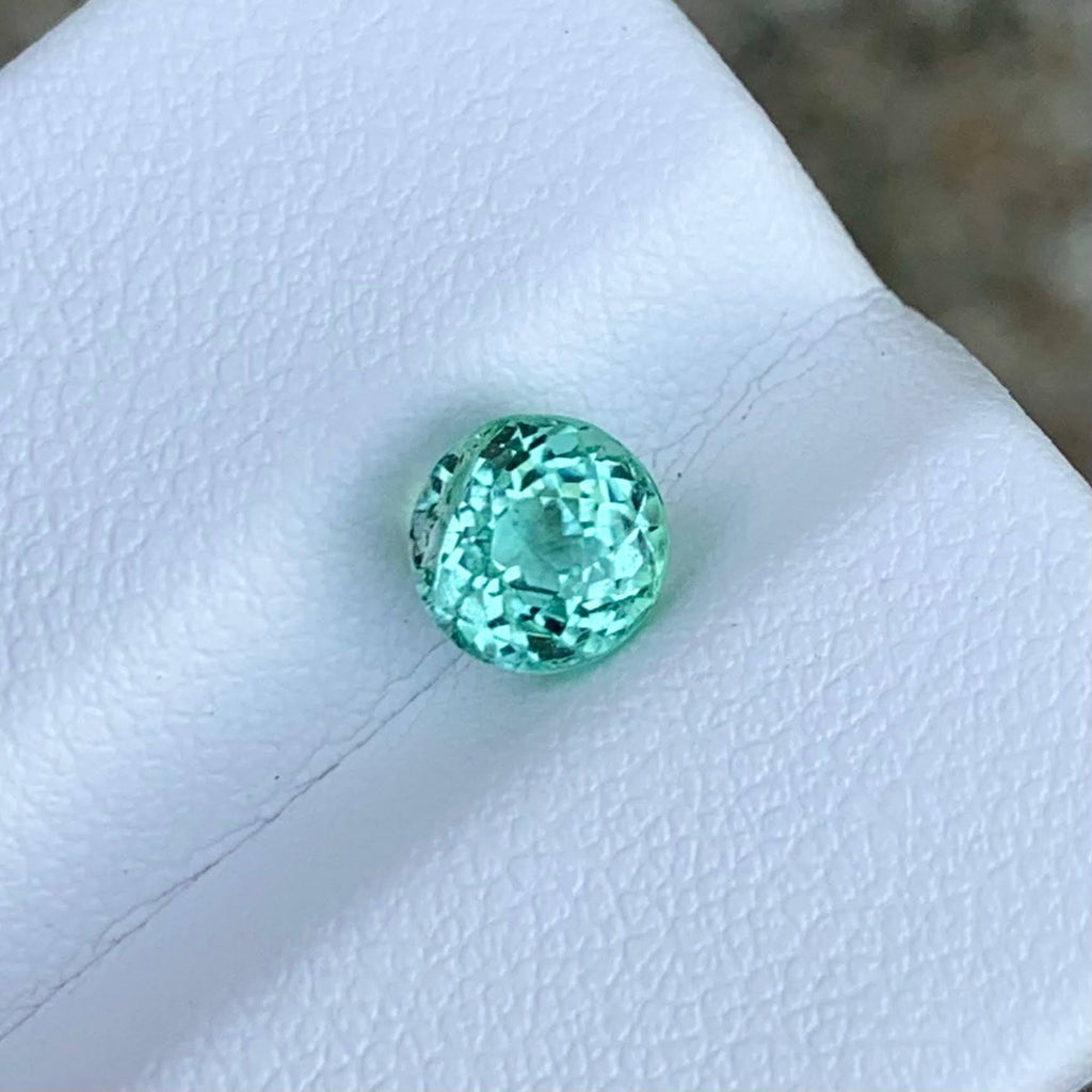 Natural Paraiba Tourmaline 1.17 Ct Round Modified Brilliant Loose Gemstone | VS Mozambique Tourmaline | Untreated Fine Jewelry Gem