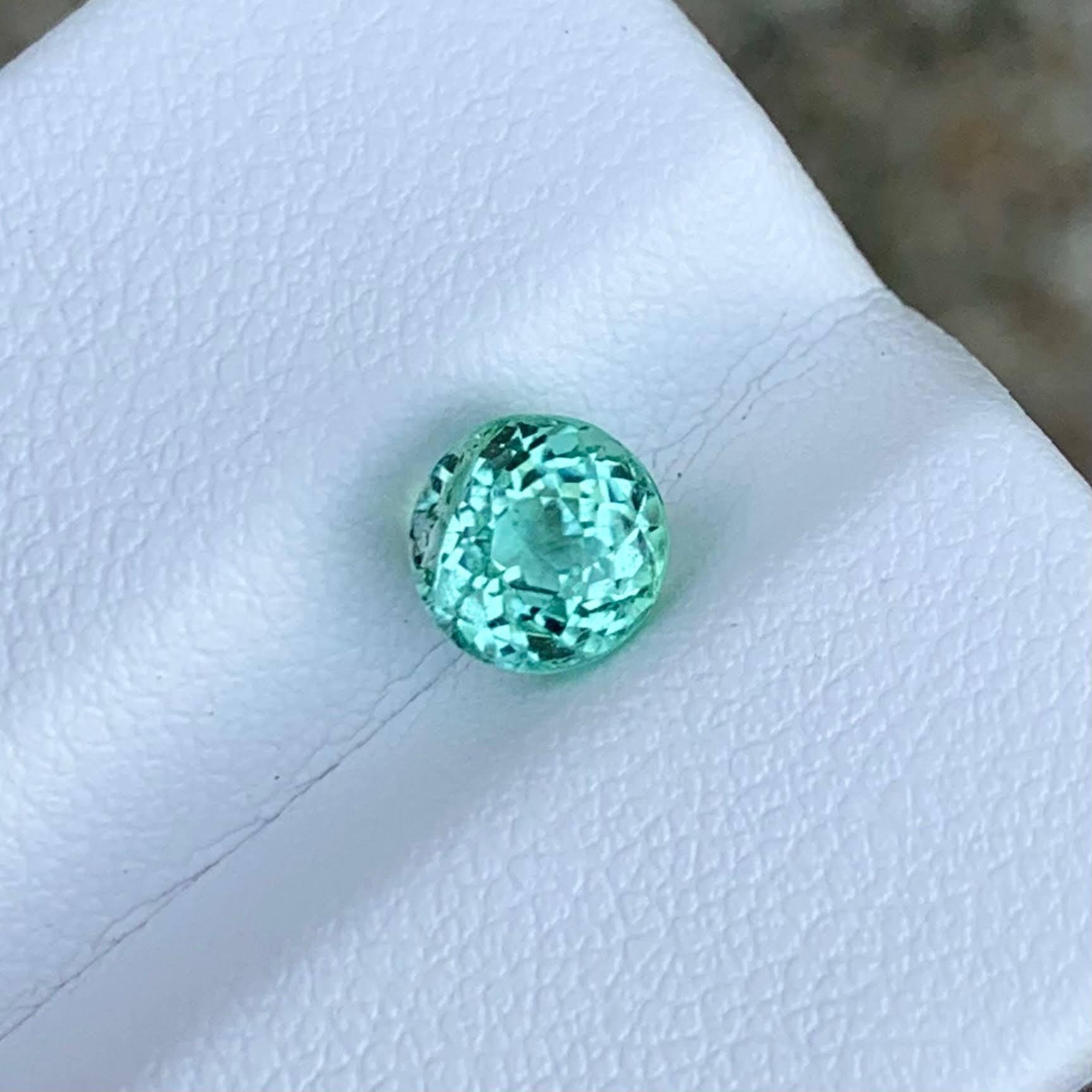 Natural Paraiba Tourmaline 1.17 Ct Round Modified Brilliant Loose Gemstone | VS Mozambique Tourmaline | Untreated Fine Jewelry Gem