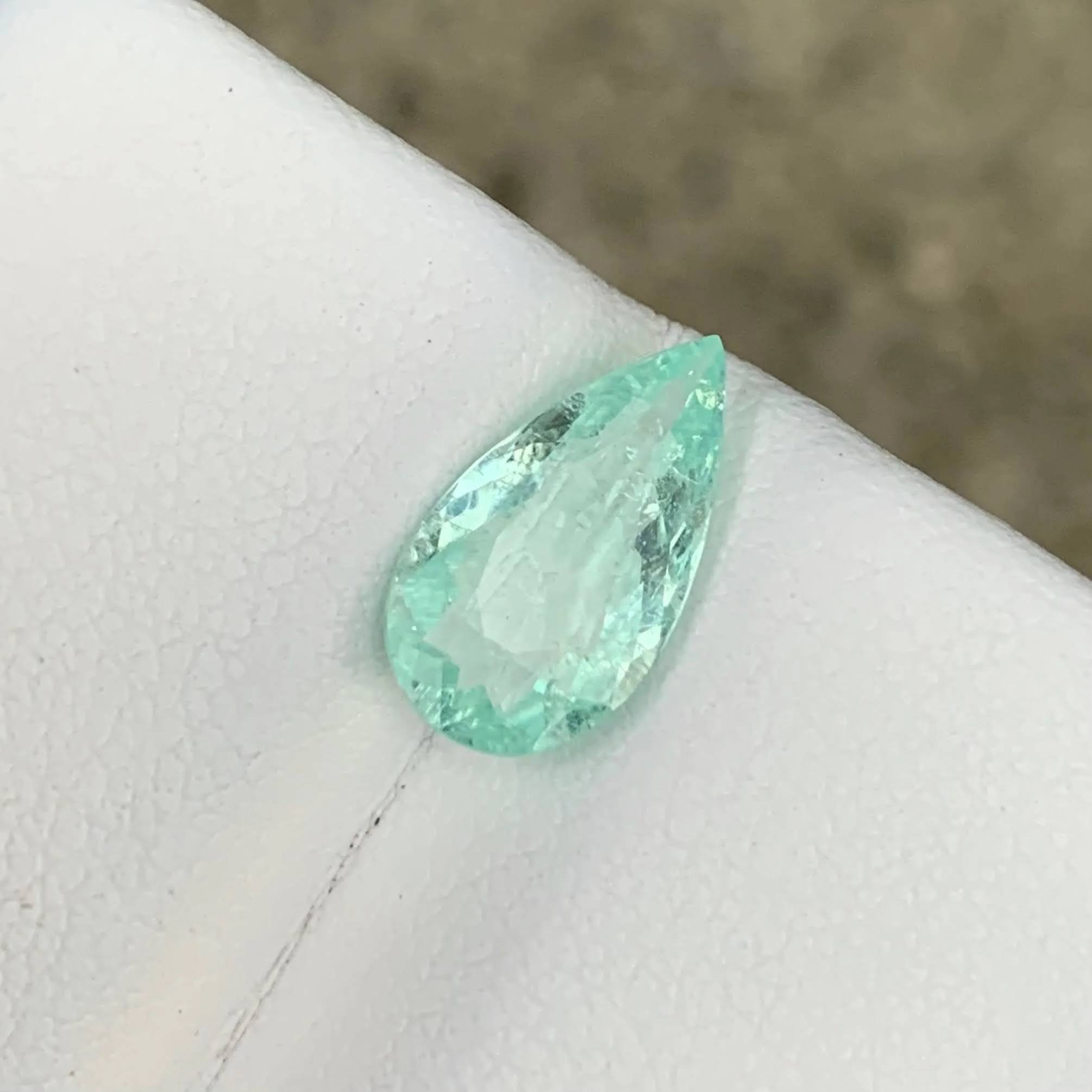 Natural Paraiba Tourmaline 2.17 Ct Pear Cut Loose Gemstone | VS Clarity Mozambique Tourmaline | Untreated Fine Jewelry Gem