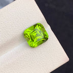 Natural Peridot 3.65 Ct Loose Gemstone | Pakistan Green Peridot | Cushion Cut Untreated Gem | August Birthstone Jewelry Stone