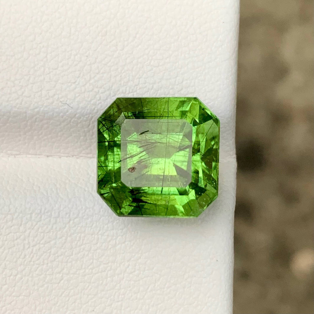 Natural Peridot 11.07 Ct Emerald Cut Octagon Loose Gemstone | Pakistan Peridot | SI Clarity Untreated Green Gem