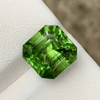 Natural Peridot 11.07 Ct Emerald Cut Octagon Loose Gemstone | Pakistan Peridot | SI Clarity Untreated Green Gem