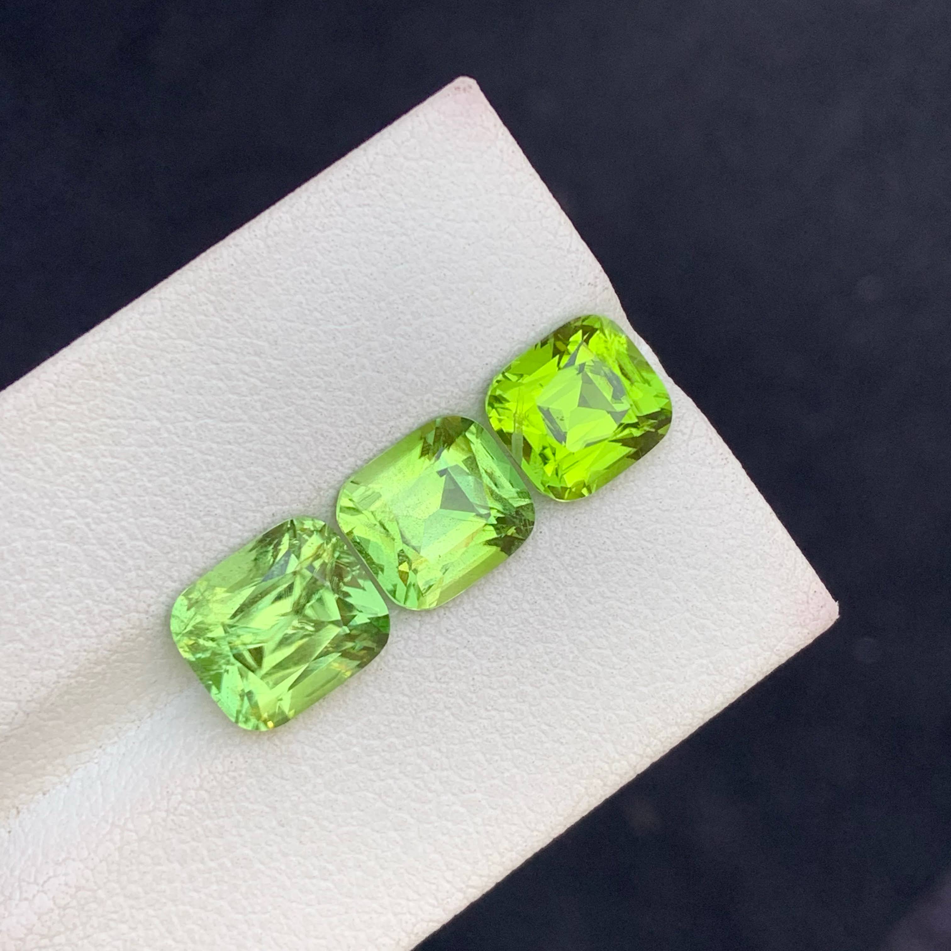 Natural Peridot 8.60 Ct Pakistan Loose Gemstone Untreated Green Mixed Cut Jewelry Stone