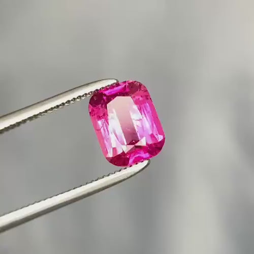 Natural Rubellite Tourmaline Rich Red Pink Color Loose Gemstone | Afghanistan Cushion Cut | Collector Gem | Jewelry Making Stone