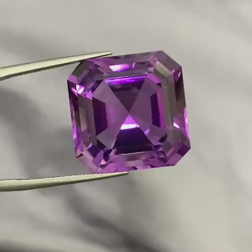 Natural Brazilian Amethyst 42.25 Ct Large Purple Gemstone Loose Stone Eye Clean 21mm