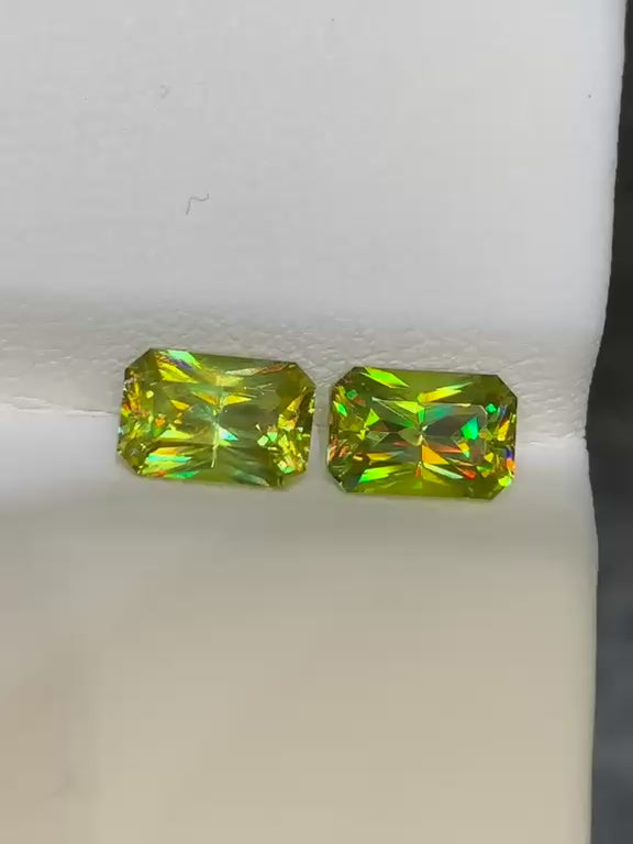 Natural 2.60 Ct Sphene Titanite Gemstone VVS Octagon Emerald Cut Untreated Africa