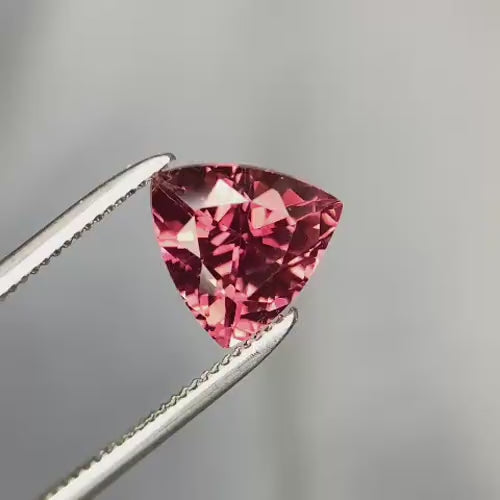 Natural Peach Tourmaline 1.80 Ct Loose Gemstone | Trilliant Cut Eye Clean | Afghanistan Untreated Tourmaline | Jewelry Stone