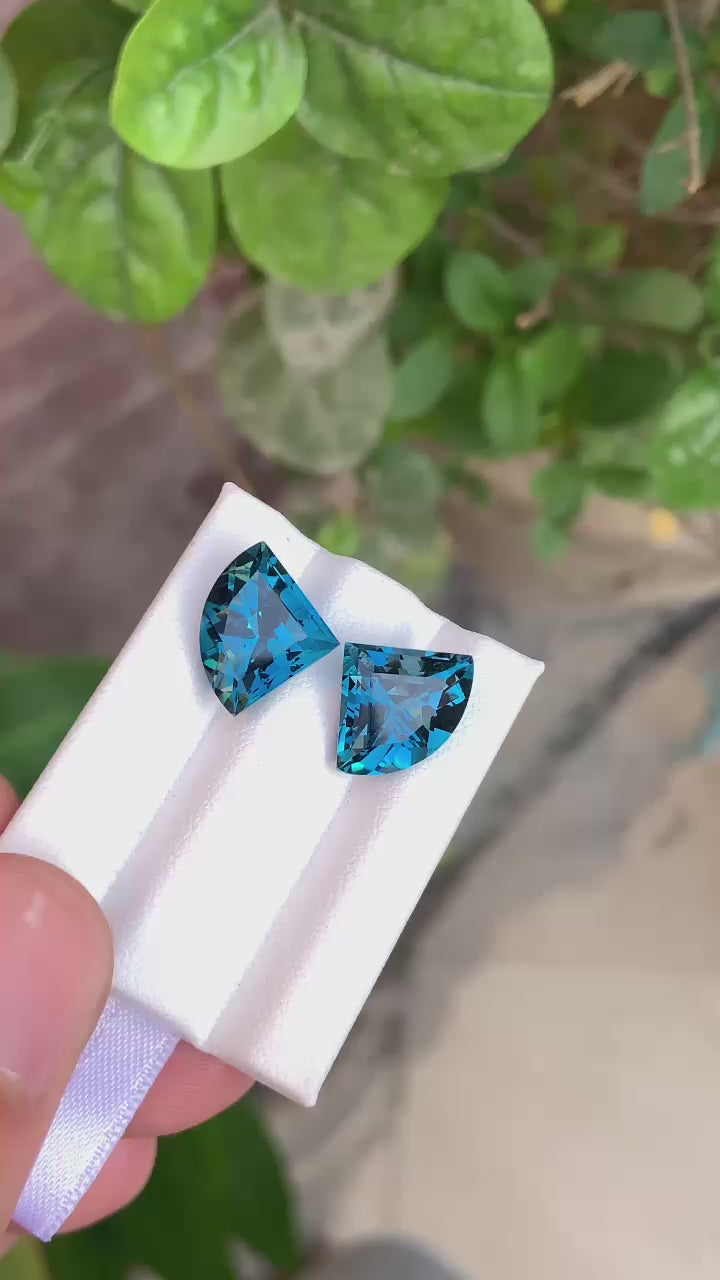 13.95 CTS, London Blue Topaz Pair