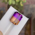 Natural Ametrine 15.90 Ct Loose Gemstone | Bolivia Ametrine | Loupe Clean Untreated Quartz | Bi-Color Gem for Fine Jewelry