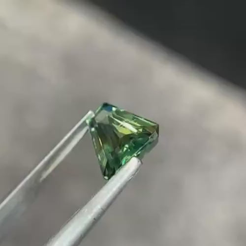 Natural Teal Sapphire 1.71 Ct Triangular Custom Precision Cut | VVS Heated Madagascar Sapphire | Loose Gemstone for Jewelry