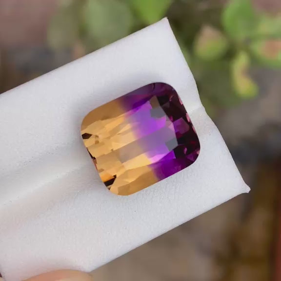 Natural Ametrine 20.38 Ct Loose Gemstone | Bolivia Ametrine | Loupe Clean Untreated Quartz | Bi-Color Gem for Fine Jewelry