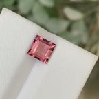 Ruddy Pink Tourmaline Gemstone | 1.20 CTS | Square Cut Tourmaline